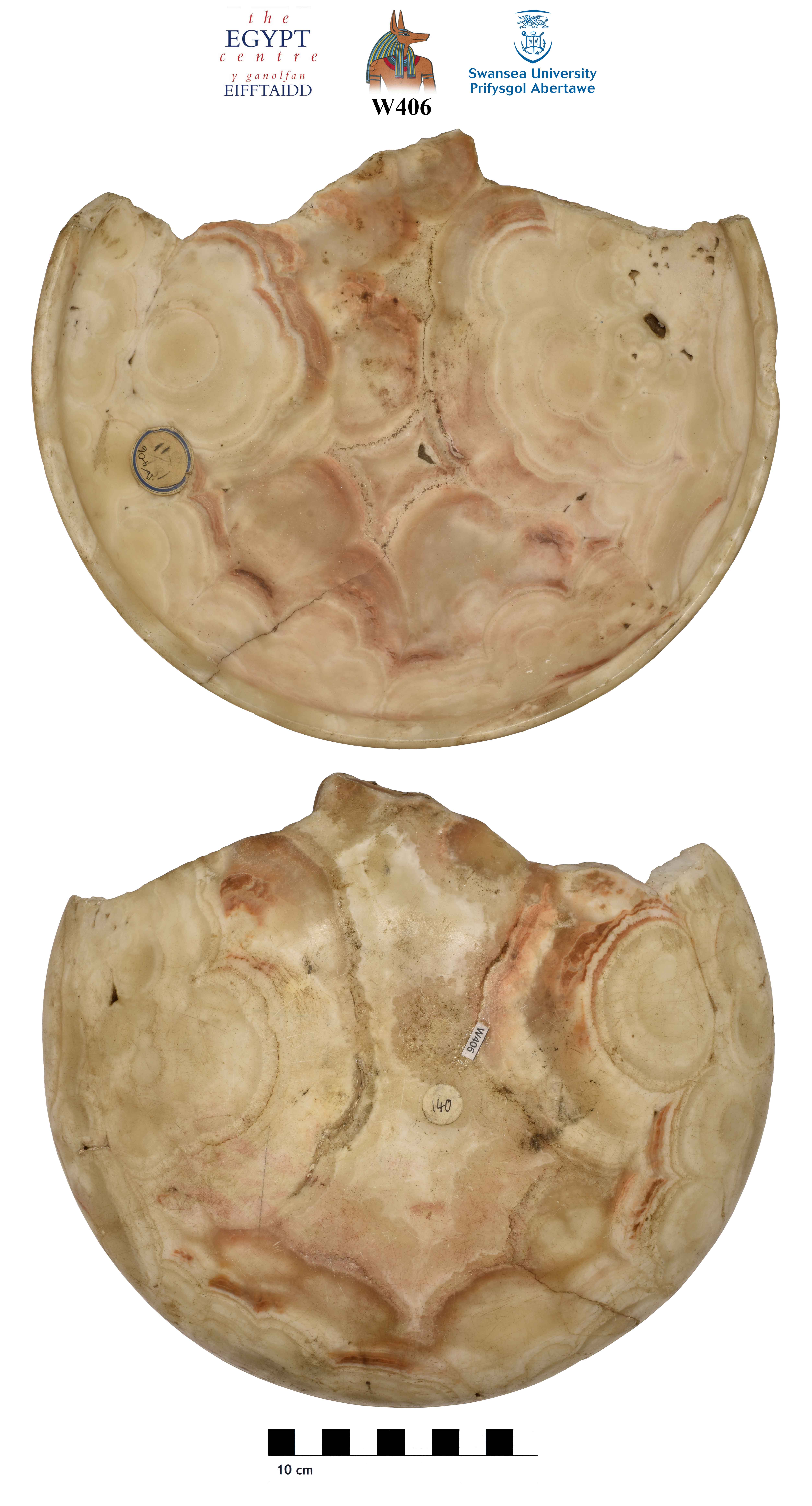 Image for: Sherd of a travertine bowl